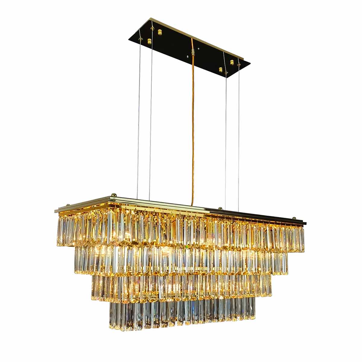 Milano Rectangular Crystal Chandelier