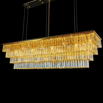 Milano Rectangular Crystal Chandelier