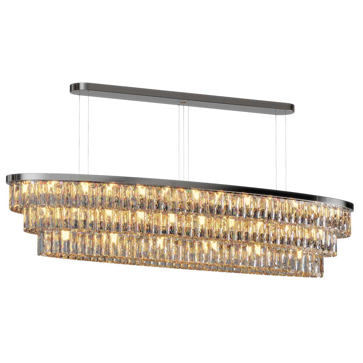 Milano Oval Crystal Chandelier