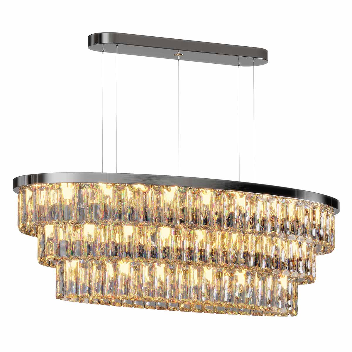 Milano Oval Crystal Chandelier