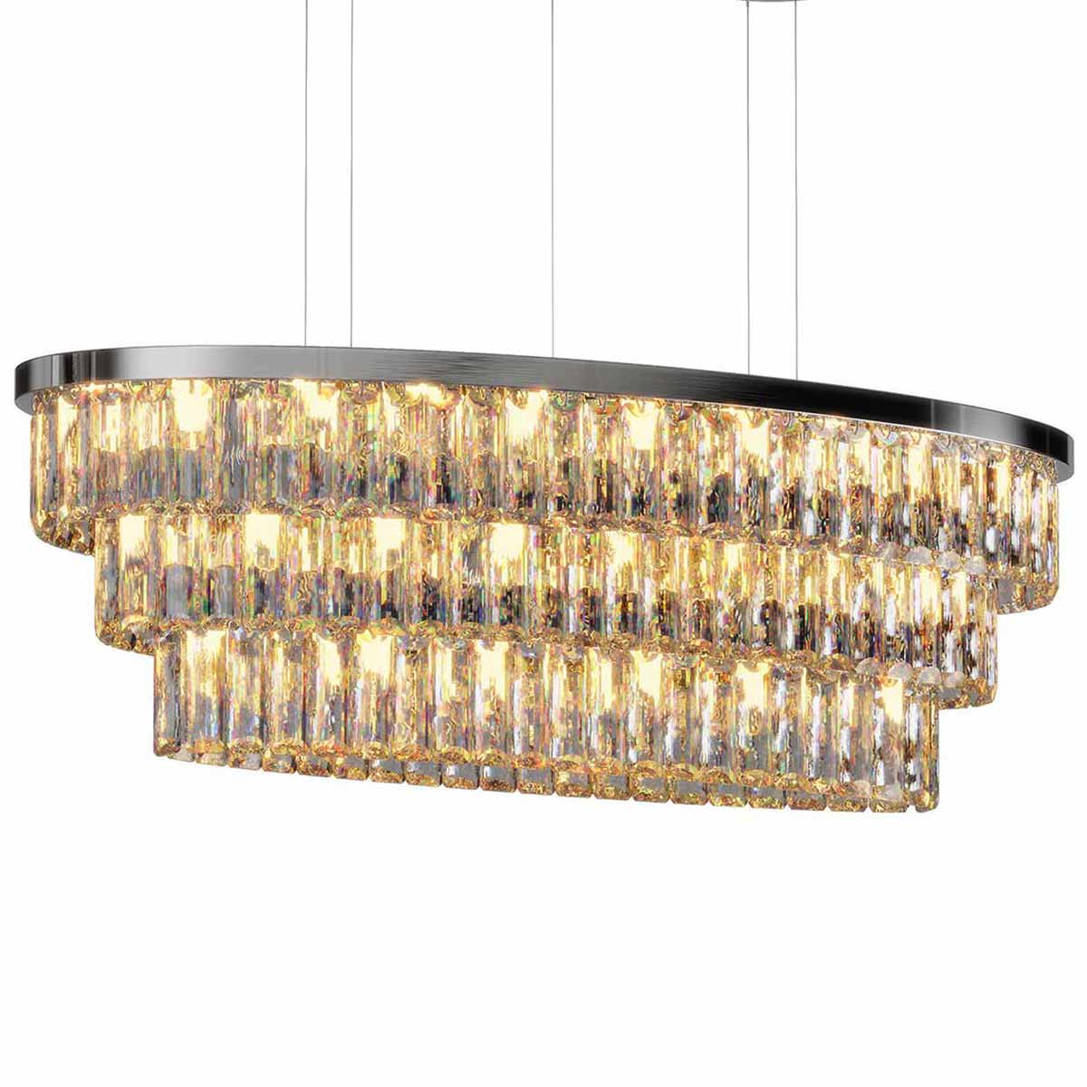 Milano Oval Crystal Chandelier