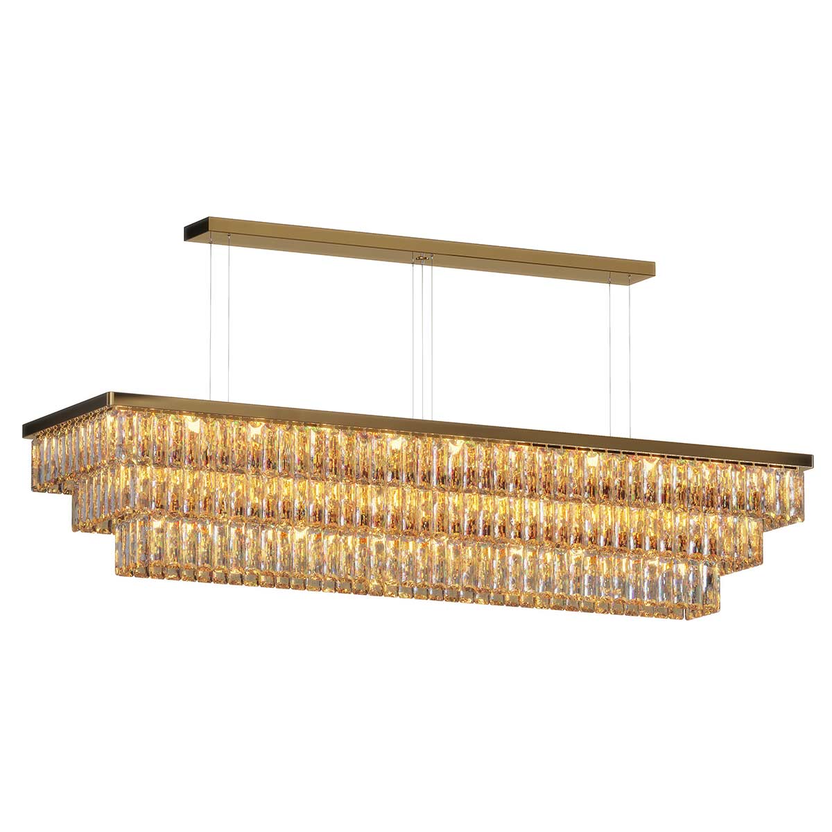 Milano Rectangle Crystal Chandelier