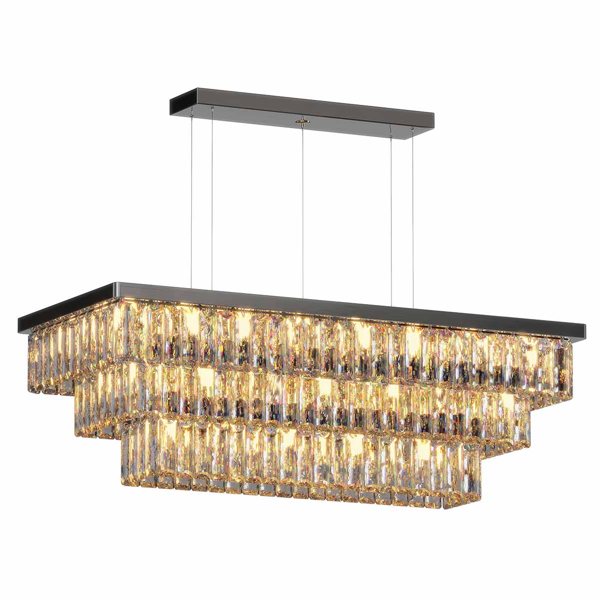 Milano Rectangle Crystal Chandelier