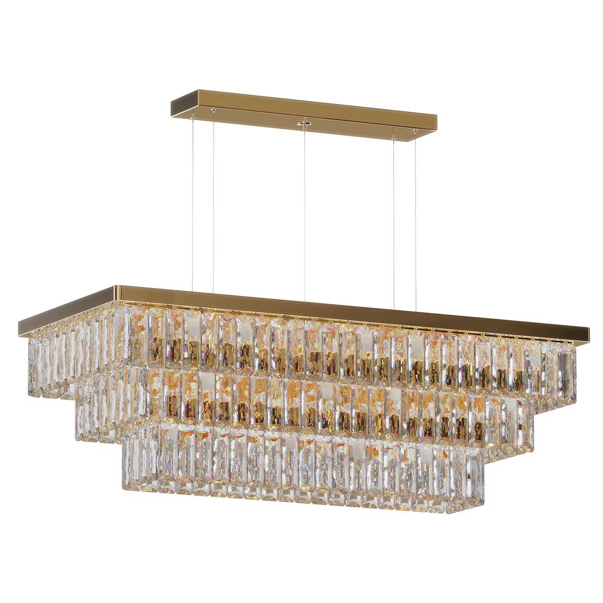 Milano Rectangle Crystal Chandelier