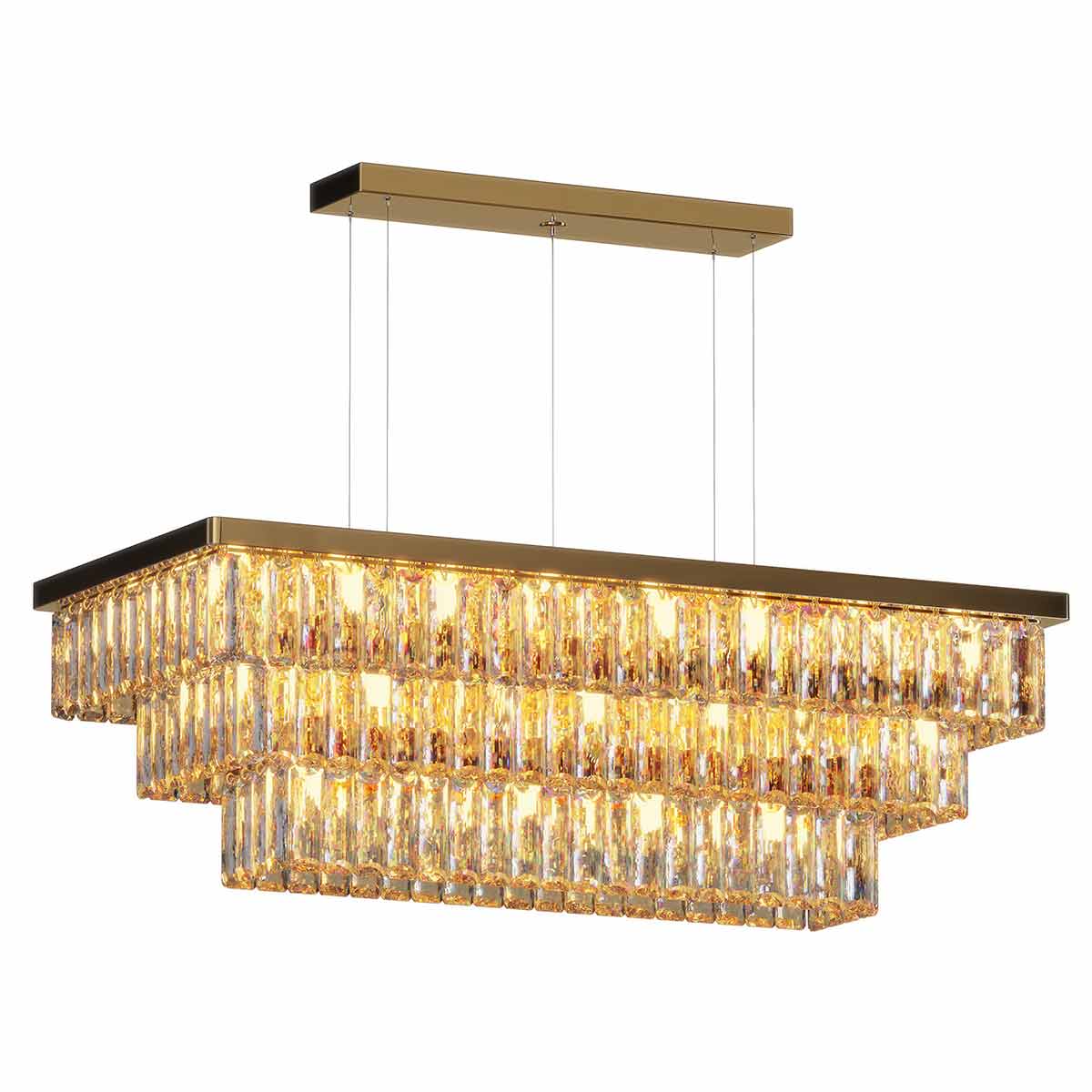 Milano Rectangle Crystal Chandelier