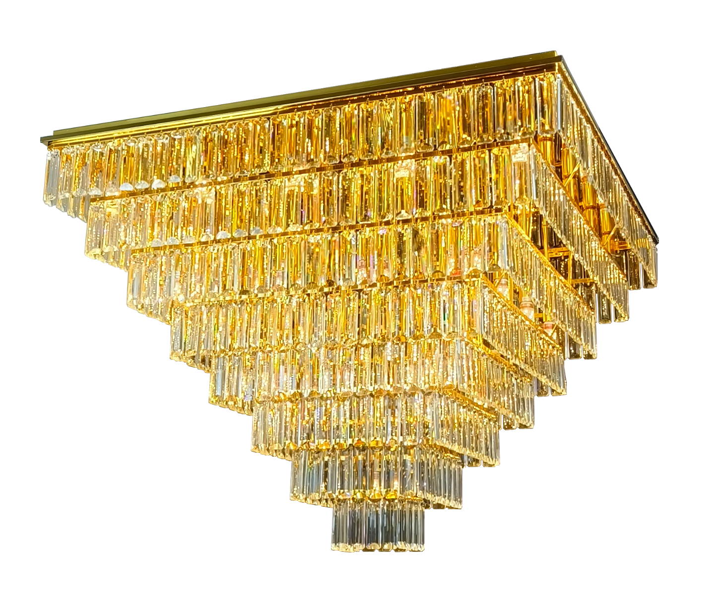 Milano Square Crystal Chandelier with 37 Lights 1000mm