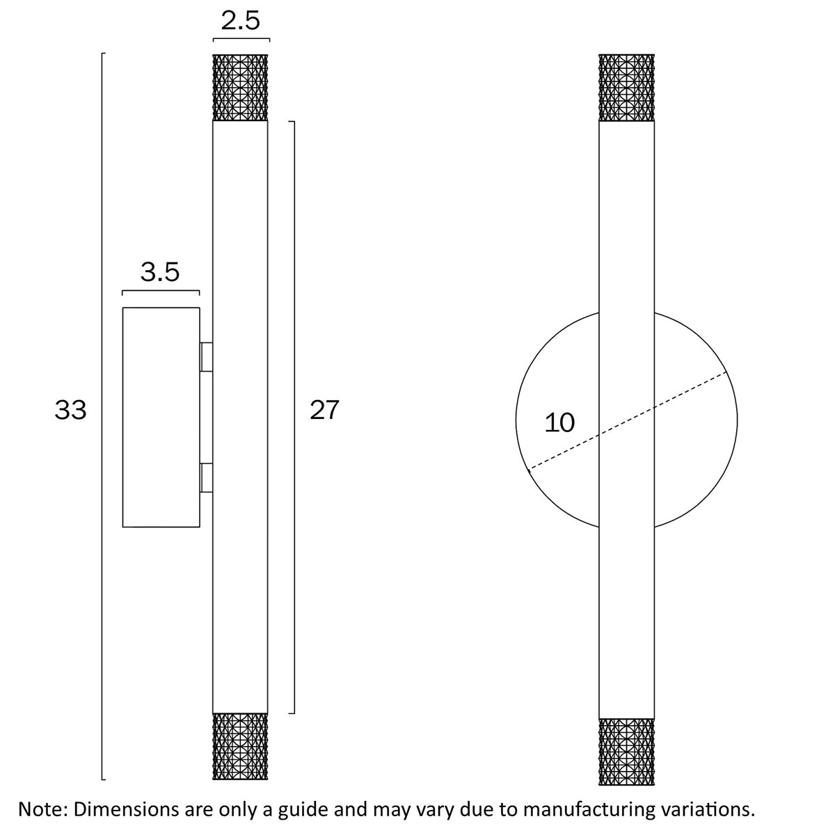 Milazo 2LT LED Wall Light with Integrated 3000K Warm Light