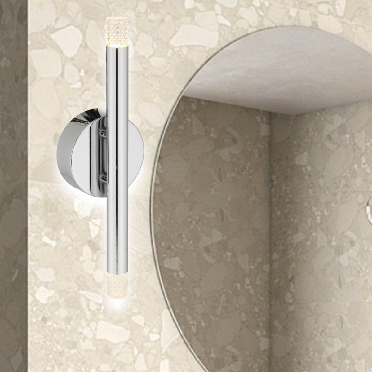 Milazo 2 Light LED Wall Light with Integrated 3000K Warm Light