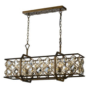 Mimosa 6 Light Pendant Light with Crystal Boho Design