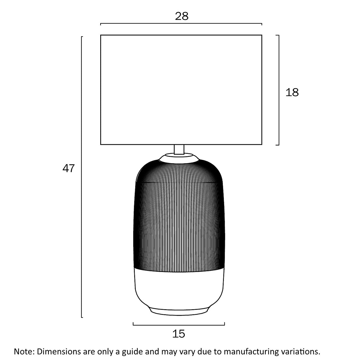 Misty Table Lamp with Drum Shade