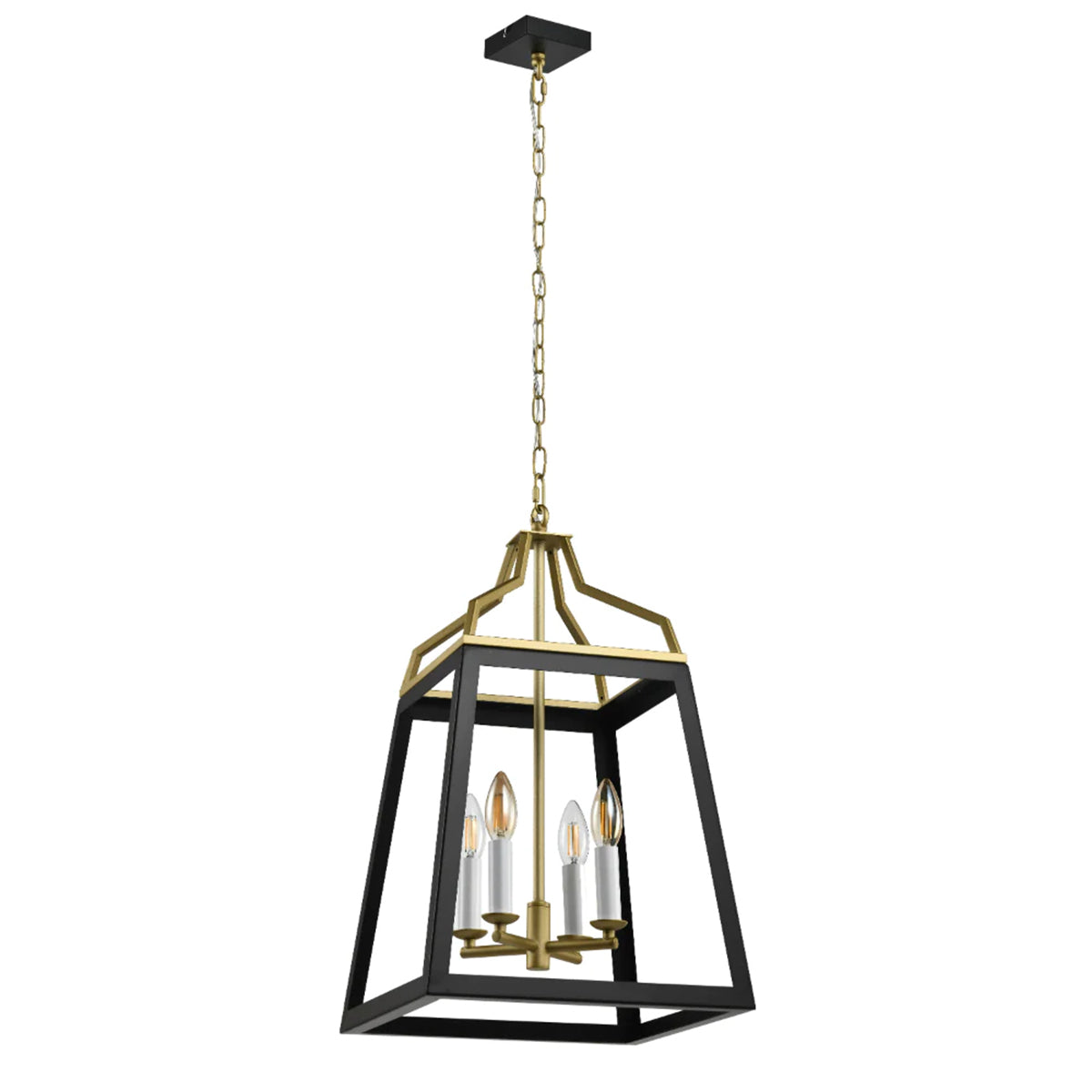 Montreal 4 Light Pendant Light with Iron Frame