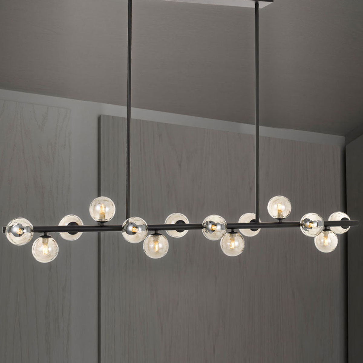 Moran 14 Light Pendant with Blown Glass Globes