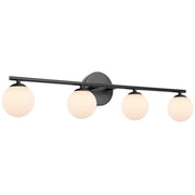 Moran 4 Light Wall Light with Opal Glass Shades
