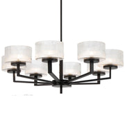 Moreno 8-Light Pendant Light with Ribbed Glass Shades