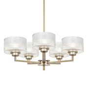 Moreno II 5 Light Pendant with Ribbed Glass