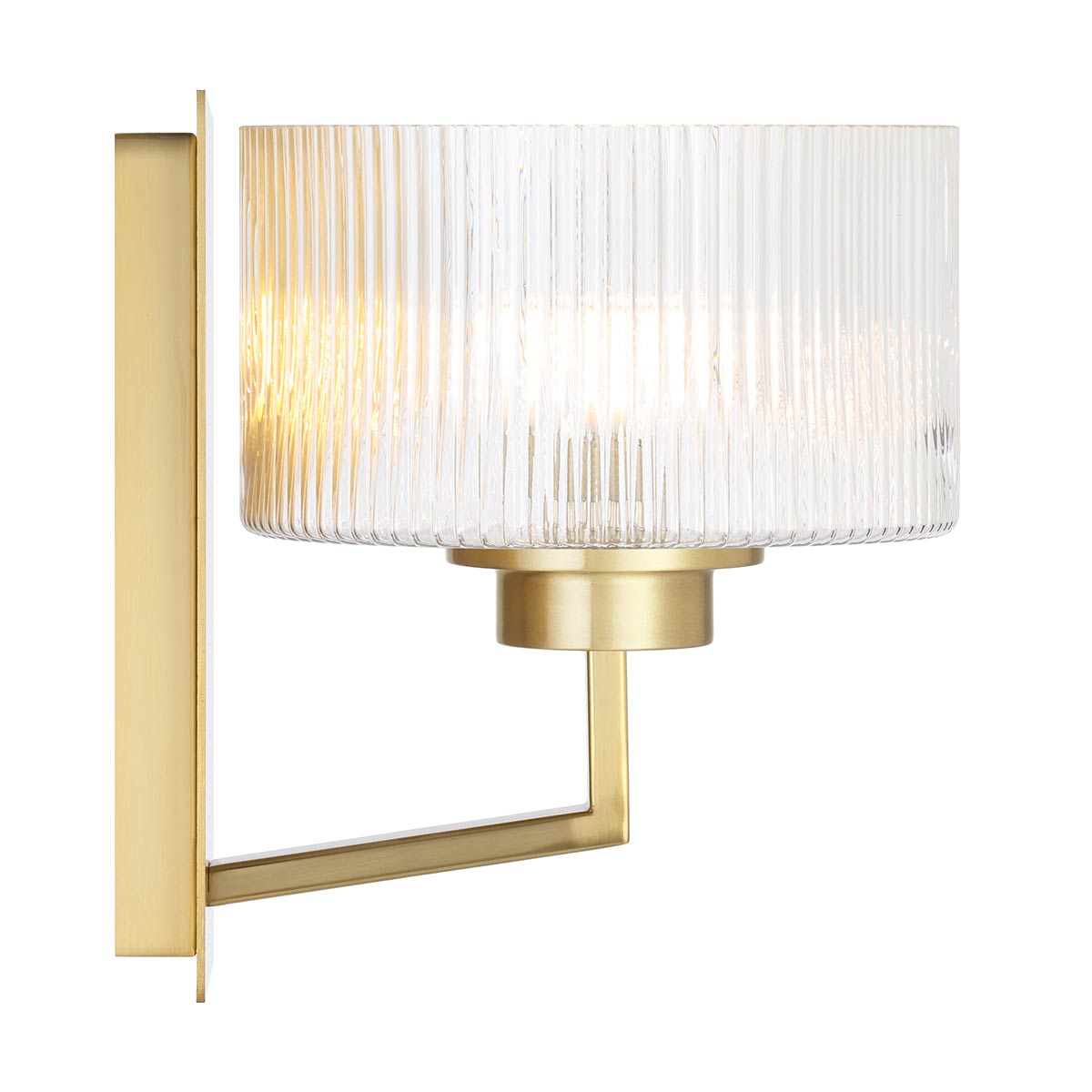 Moreno II Wall Light with Ribbed Glass - Stylish Design