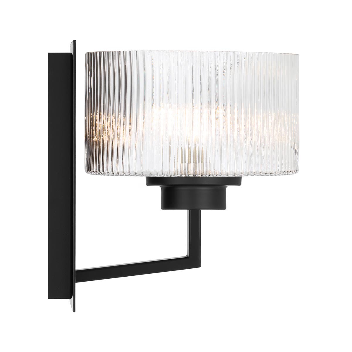 Moreno II Wall Light with Ribbed Glass - Stylish Design