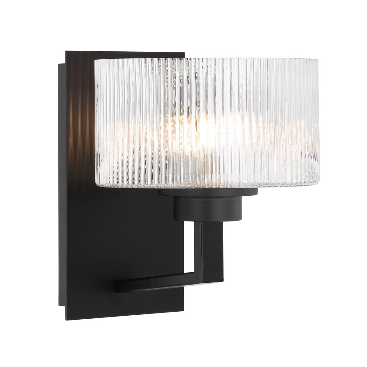 Moreno II Wall Light with Ribbed Glass - Stylish Design