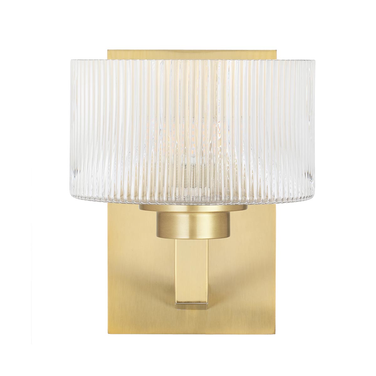 Moreno II Wall Light with Ribbed Glass - Stylish Design