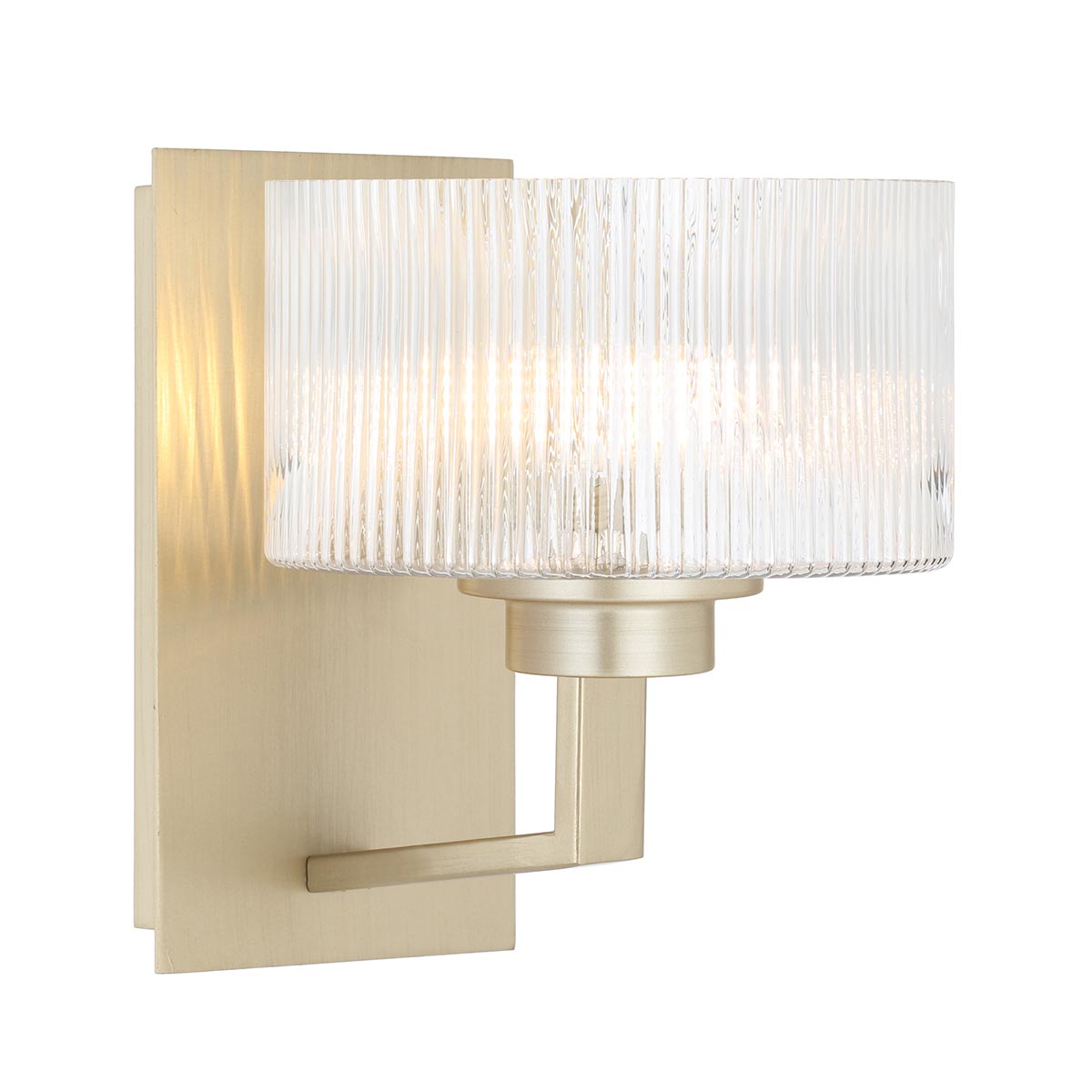 Moreno II Wall Light with Ribbed Glass - Stylish Design