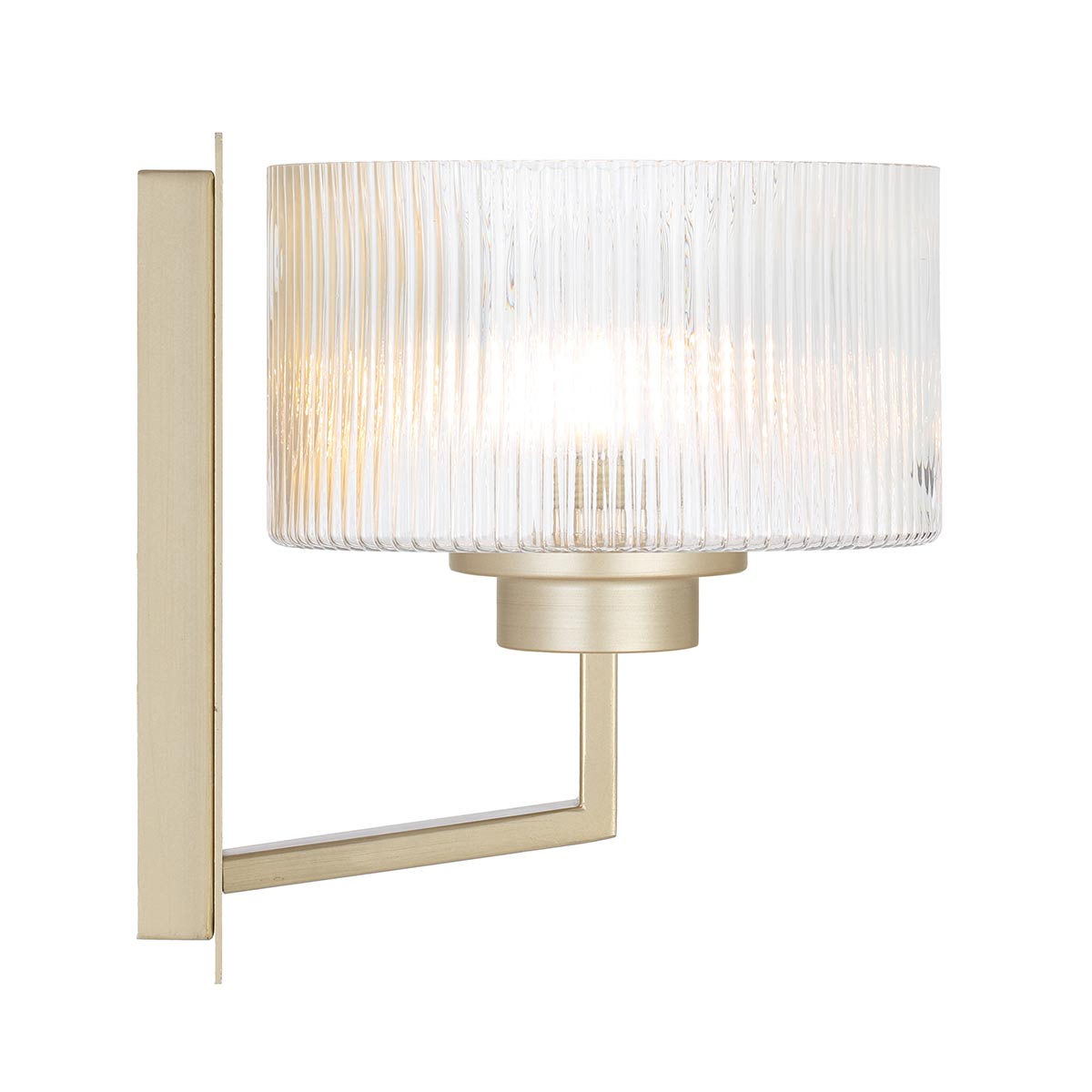 Moreno II Wall Light with Ribbed Glass - Stylish Design