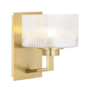Moreno II Wall Light with Ribbed Glass - Stylish Design