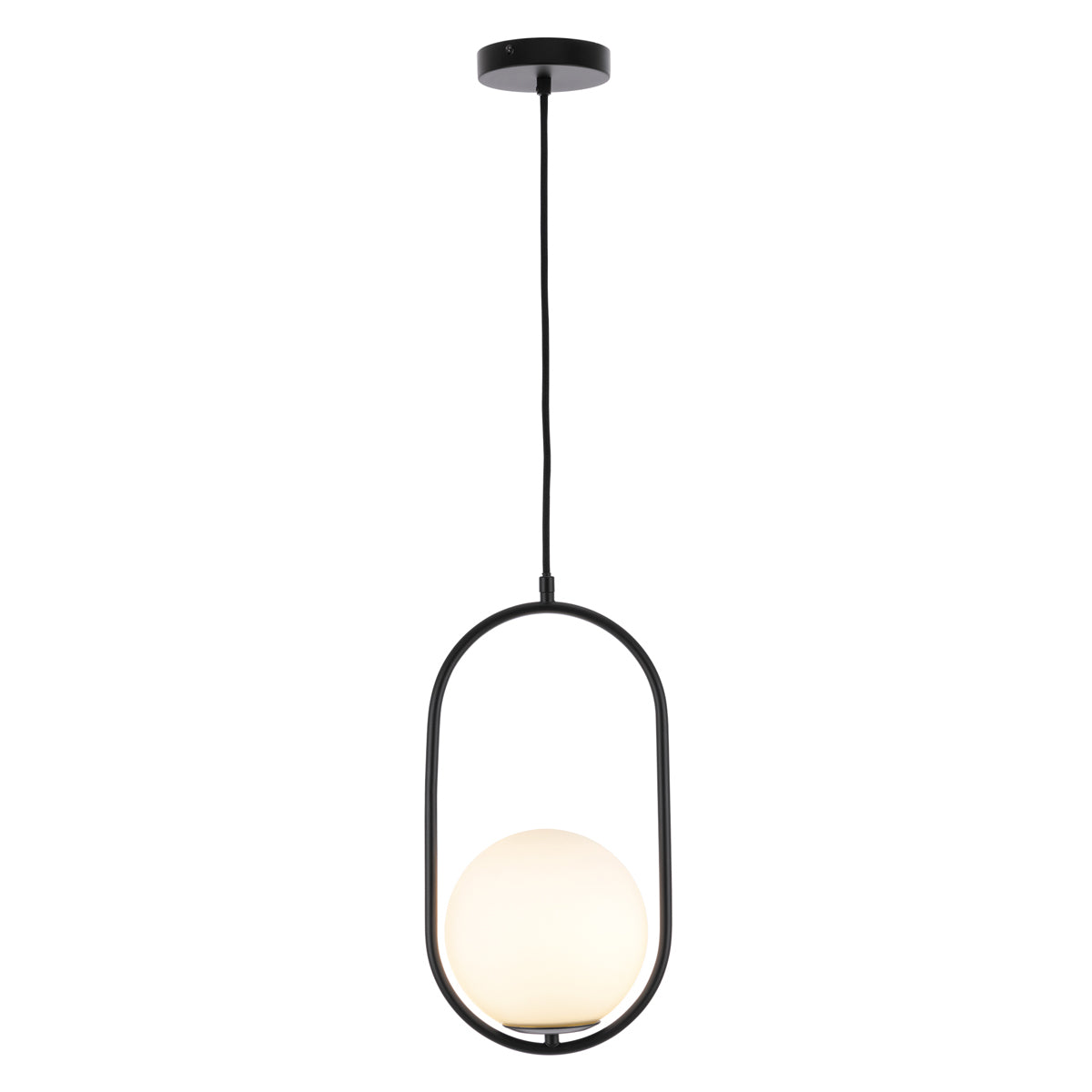 Ava Suspended Opal Glass Ball Pendant Light