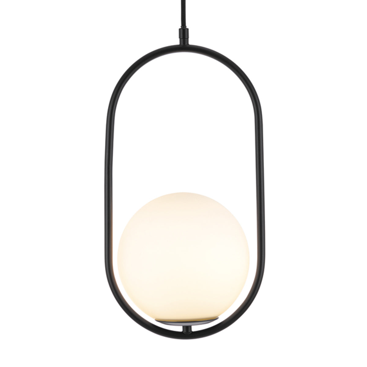 Ava Suspended Opal Glass Ball Pendant Light