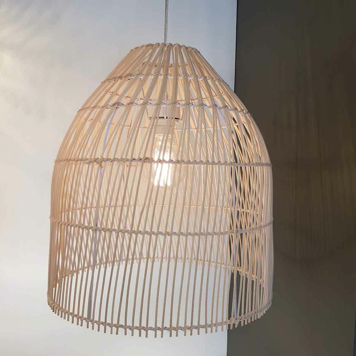 Sawyer Boho Rattan/Cane Pendant Light