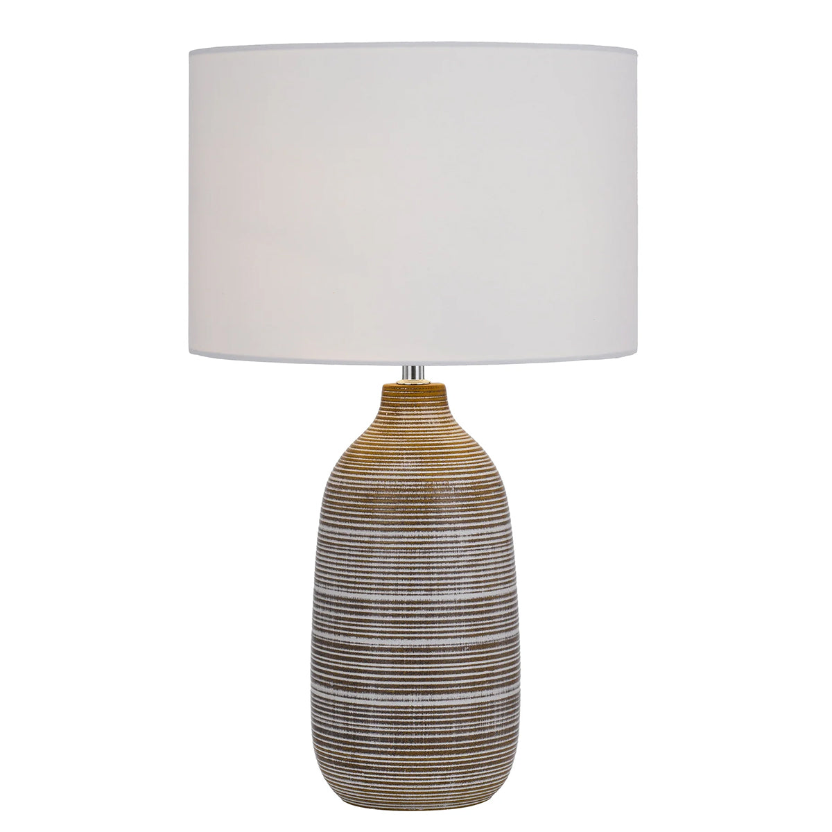 Nastro Table Lamp with Drum Shade and Ceramic Base