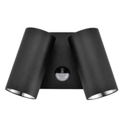 Natasha Double Adjustable LED Outdoor Spotlight with Sensor