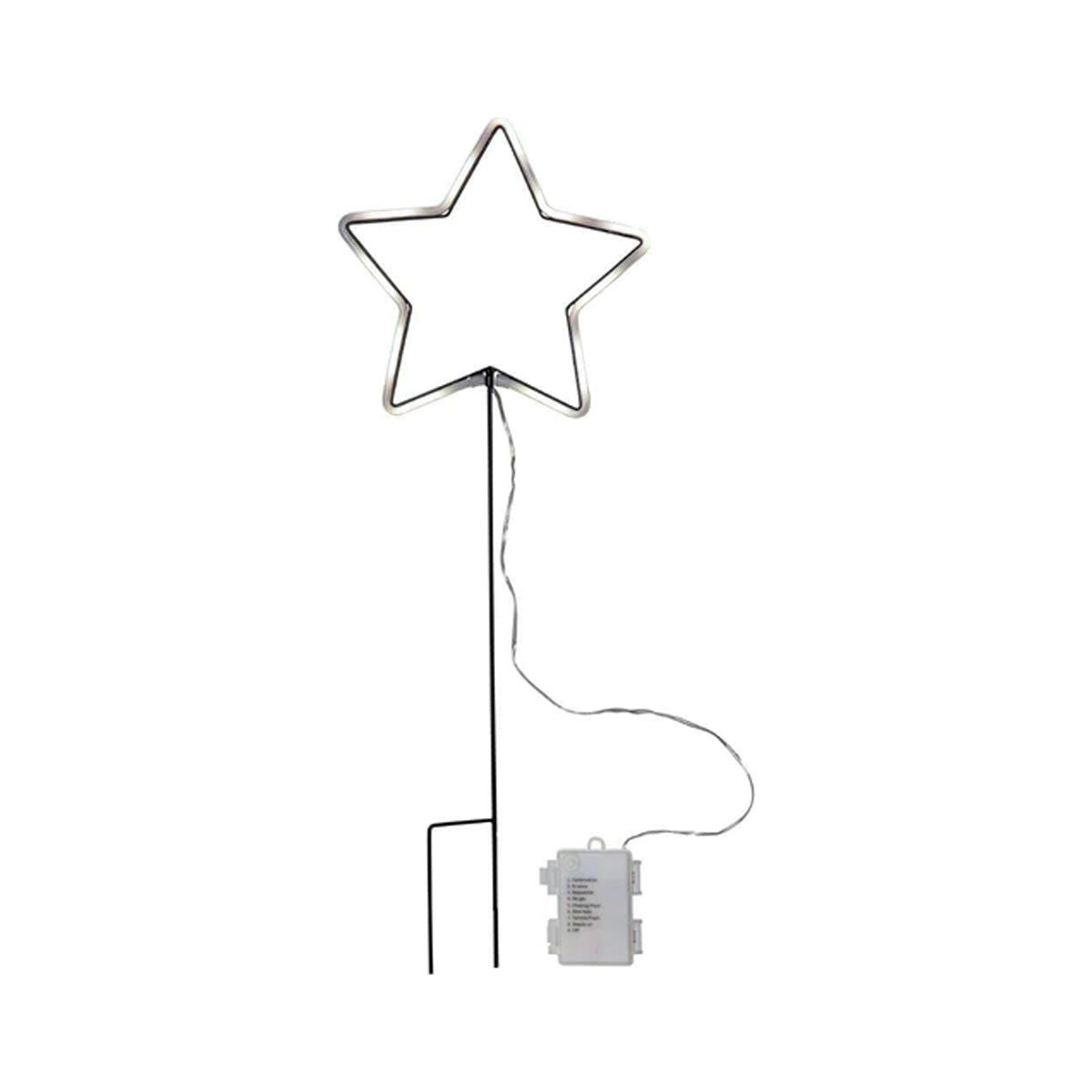Neon LED Cool White Star Light with Stake