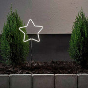 Neon LED Cool White Star Light with Stake