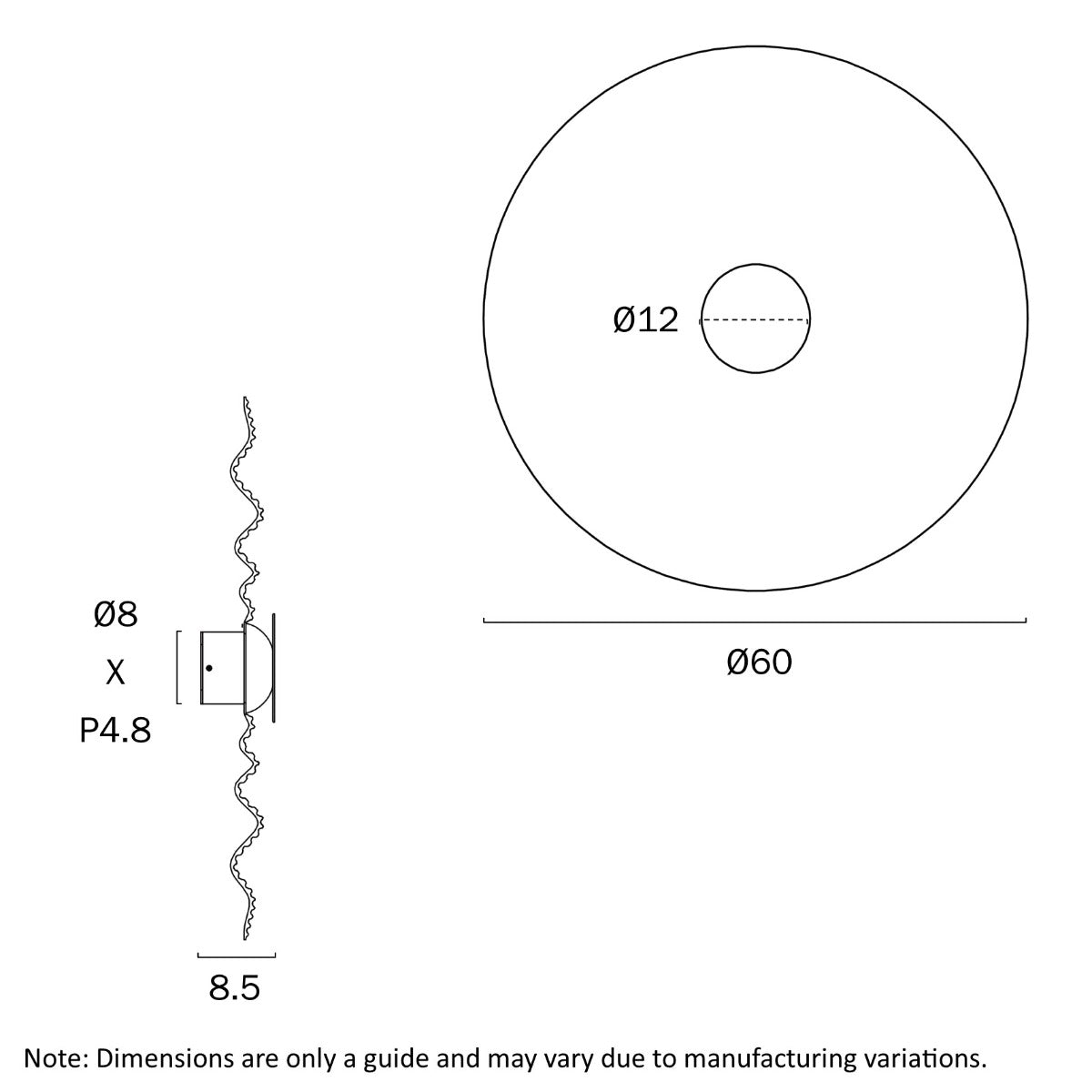 Niro LED Round Felt Wall Light - Acoustic Design