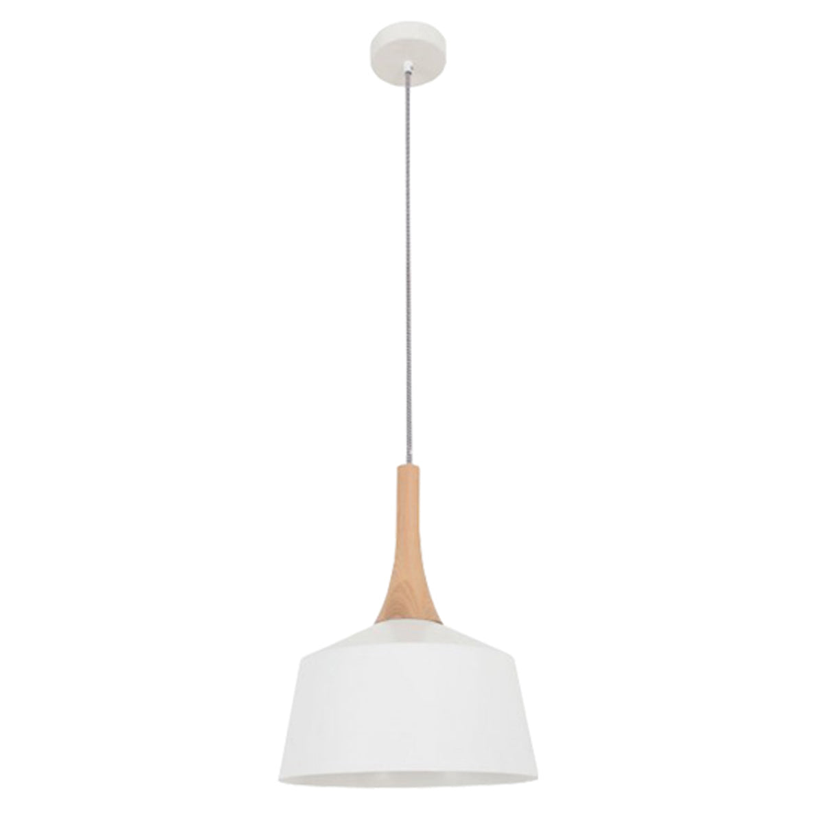 Nordic Metal & Oak 270mm Small Pendant Light