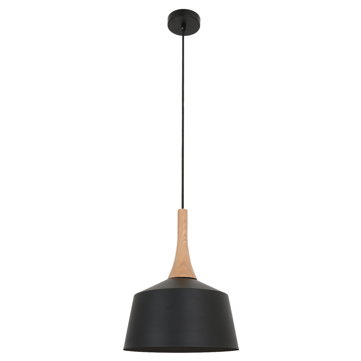 Nordic Metal & Oak 270mm Small Pendant Light