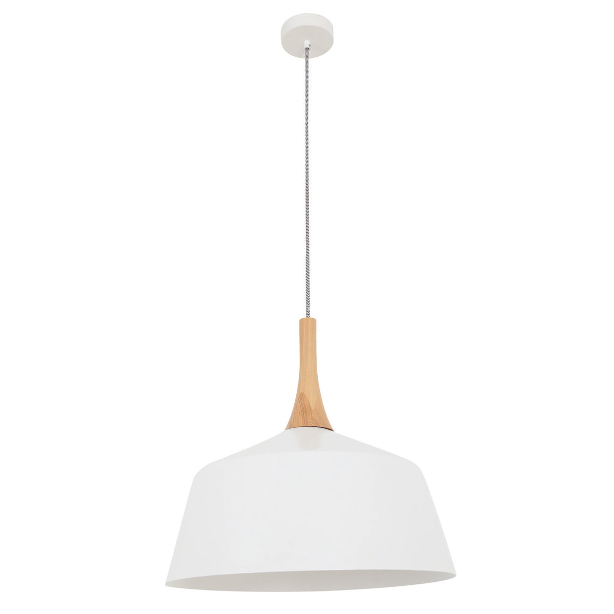 Nordic Metal & Oak 270mm Small Pendant Light