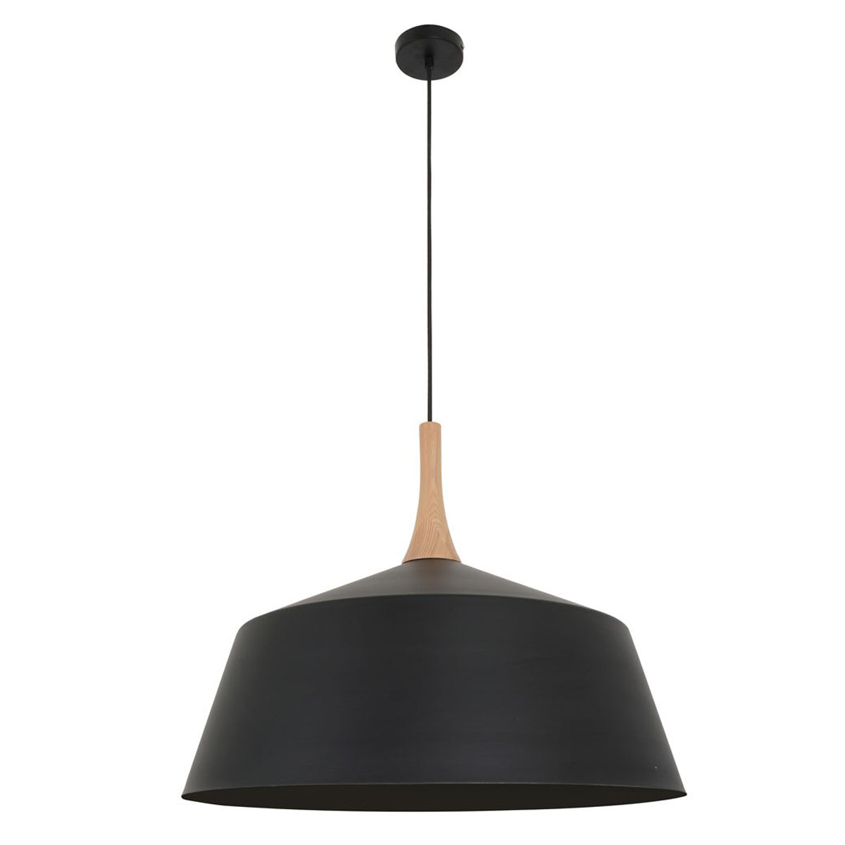Nordic Metal & Oak 270mm Small Pendant Light