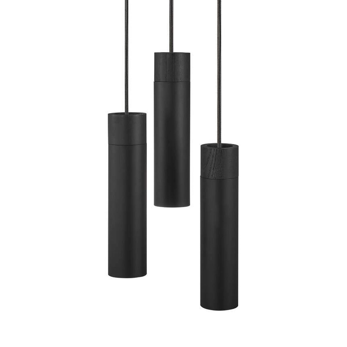 Tilo 3 Light Nordic Timber Cluster Pendant Light