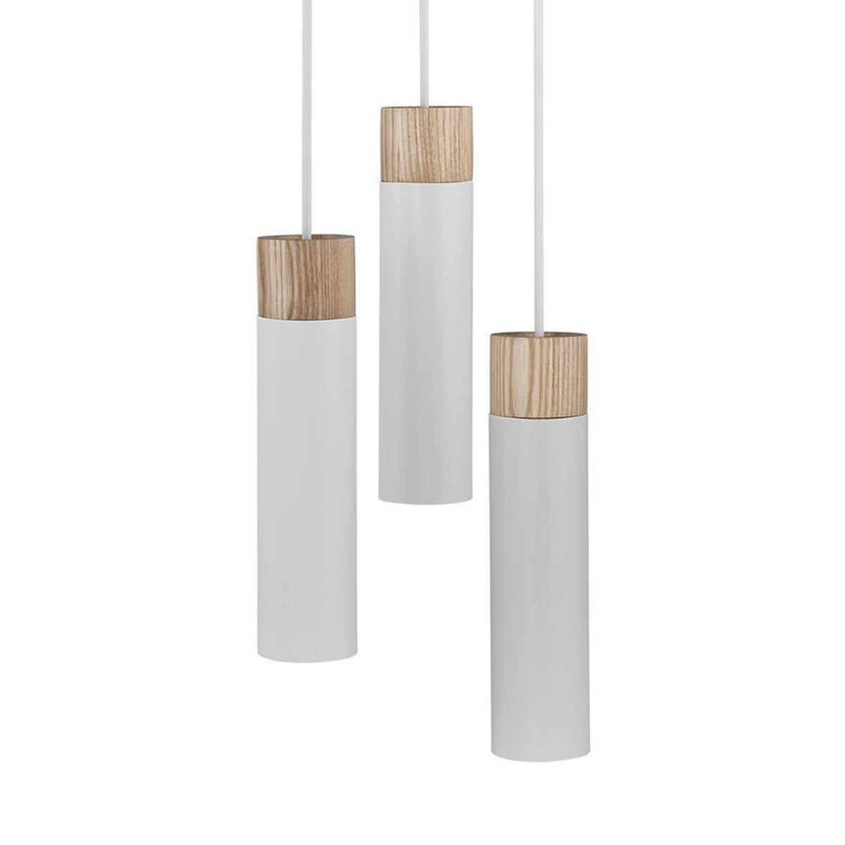 Tilo 3 Light Nordic Timber Cluster Pendant Light