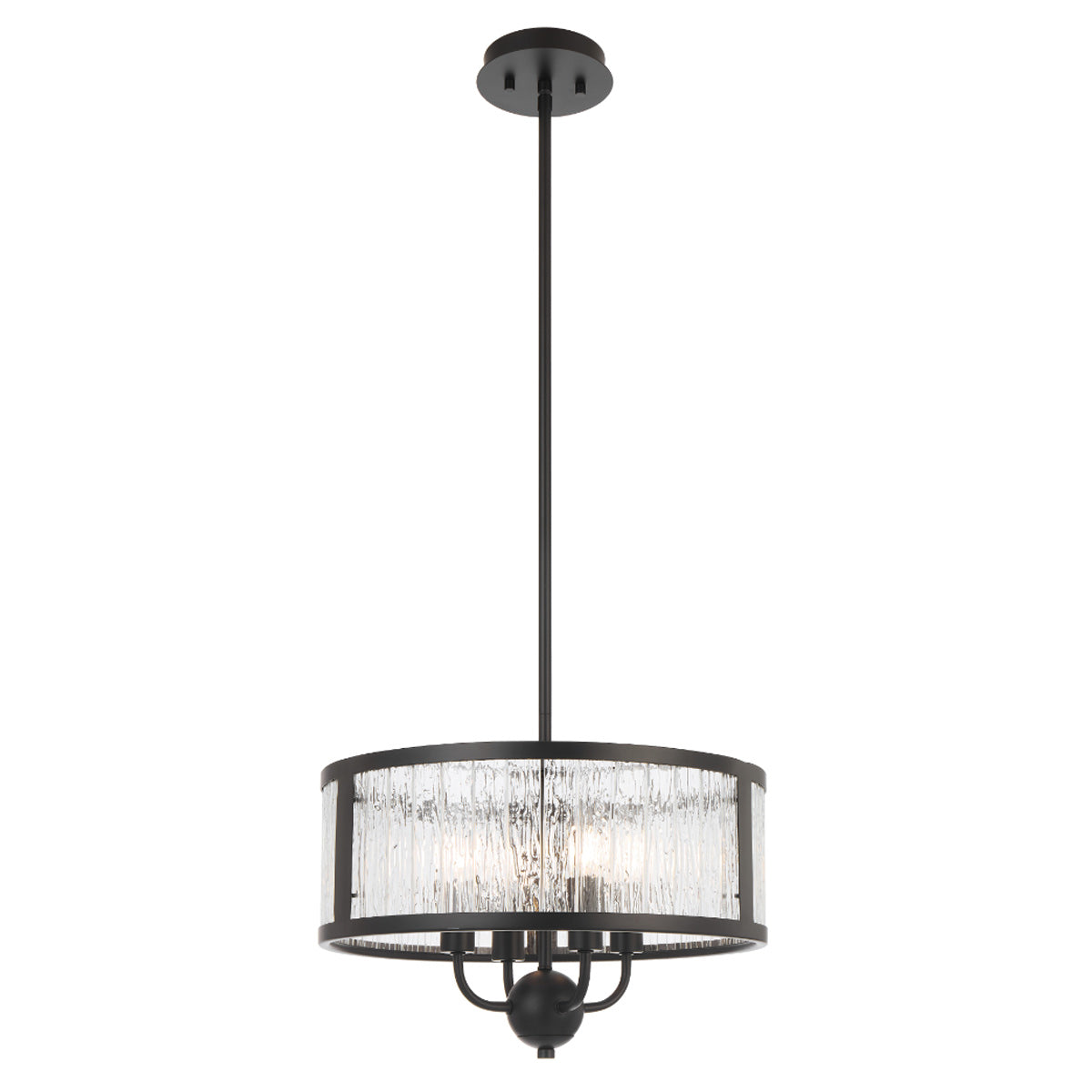 Norel Drum Shaped Pendant Light with Adjustable Rods