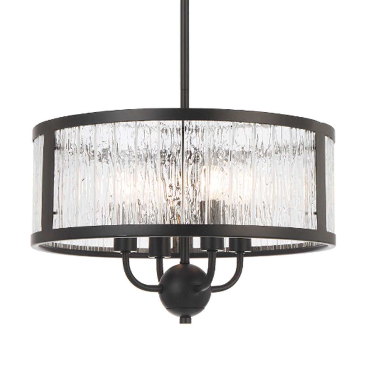 Norel Drum Shaped Pendant Light with Adjustable Rods