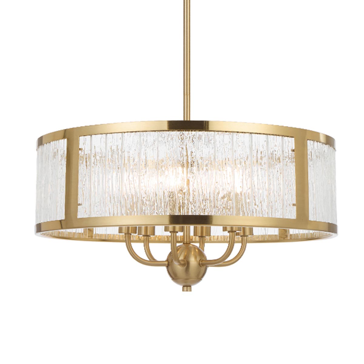 Norel Drum Shaped Pendant Light with Adjustable Rods