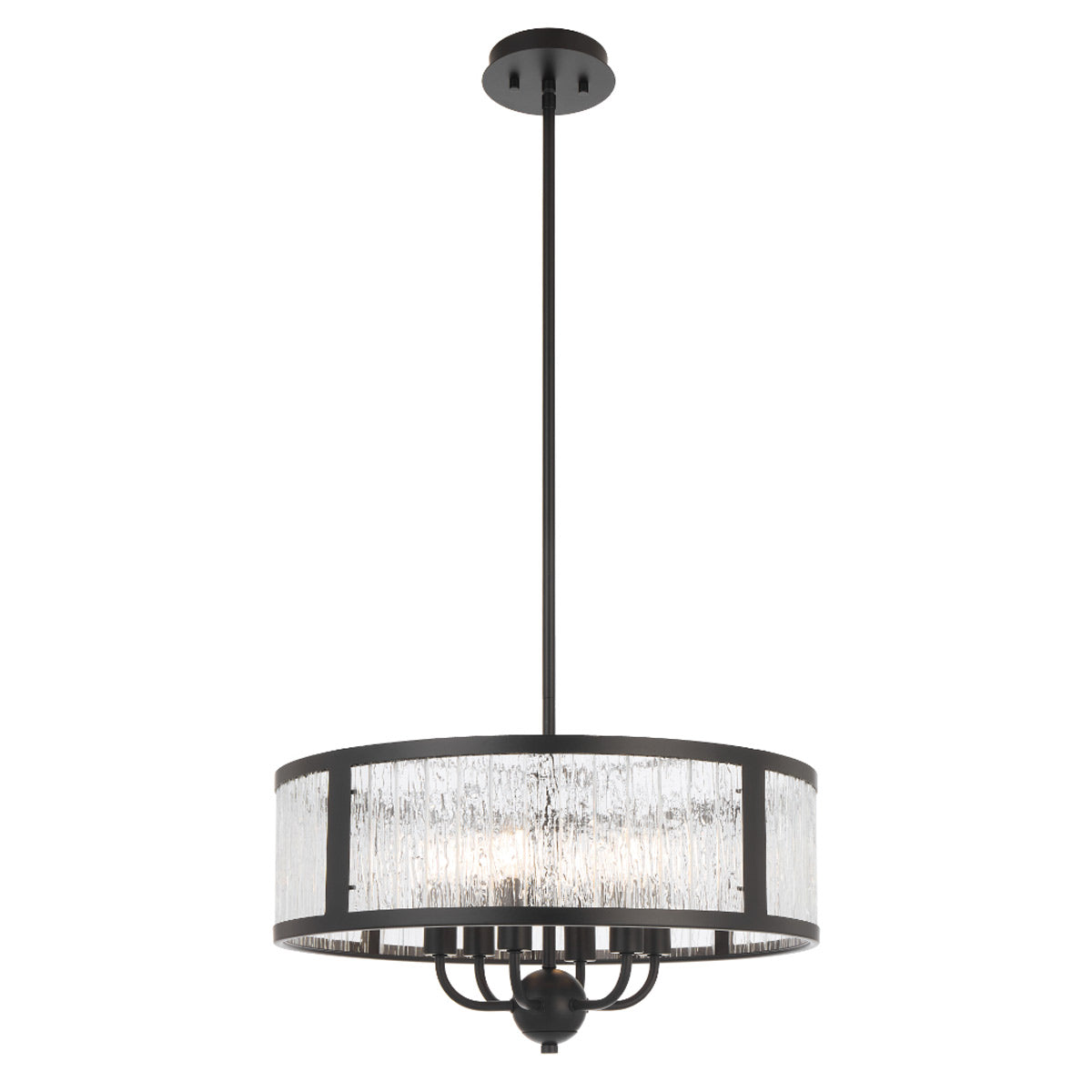 Norel Drum Shaped Pendant Light with Adjustable Rods