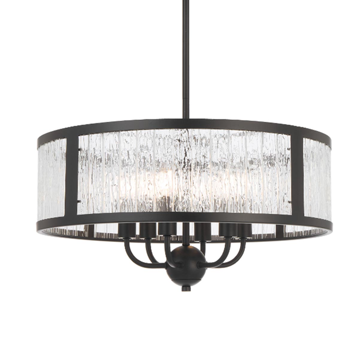 Norel Drum Shaped Pendant Light with Adjustable Rods