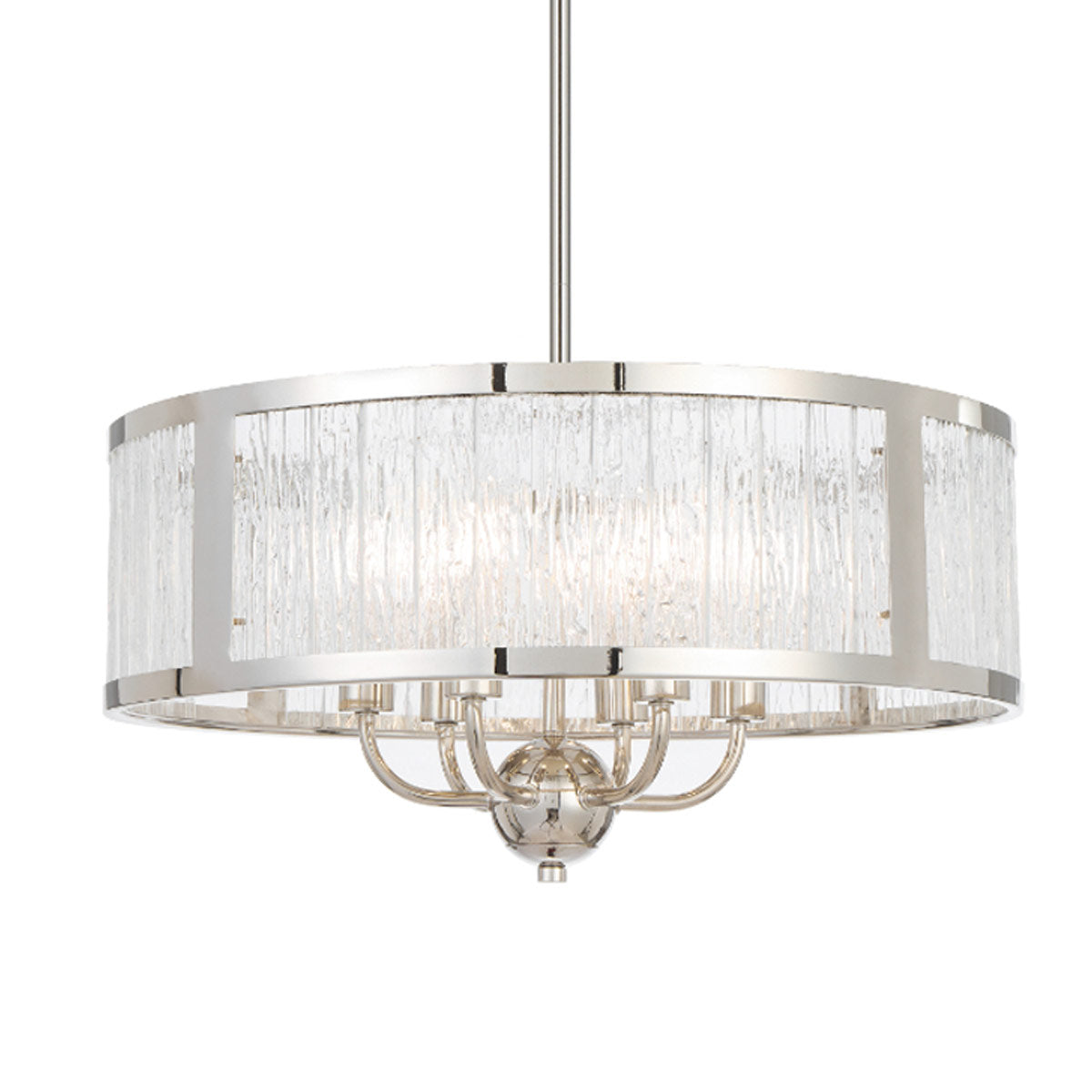 Norel Drum Shaped Pendant Light with Adjustable Rods