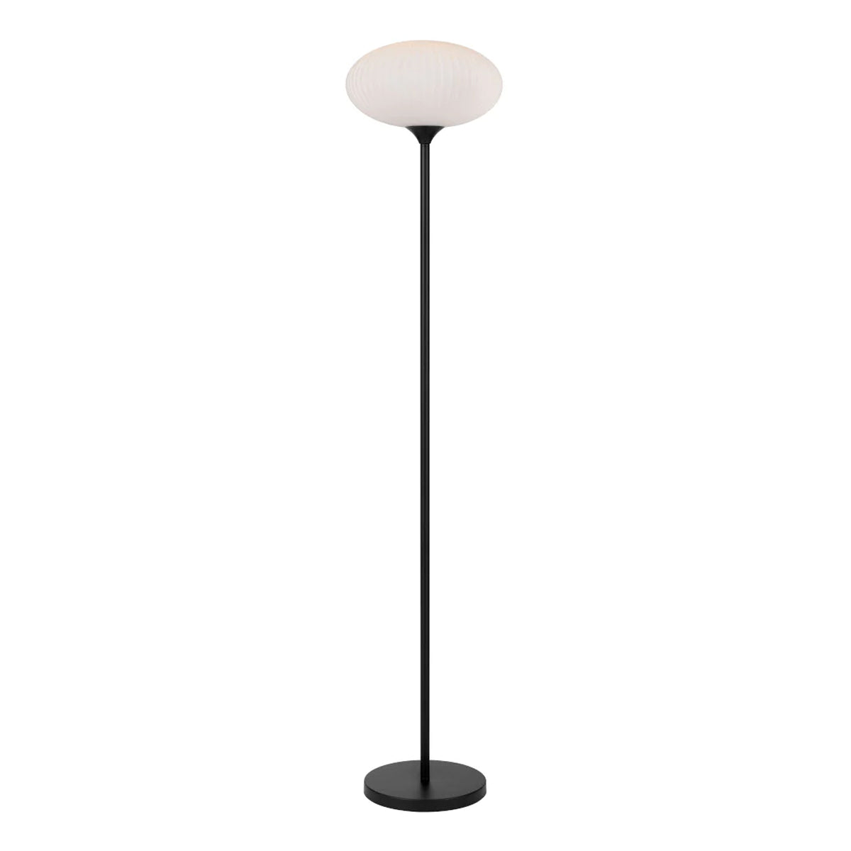 Nori Lantern Floor Lamp with Soft Ribbed Glass