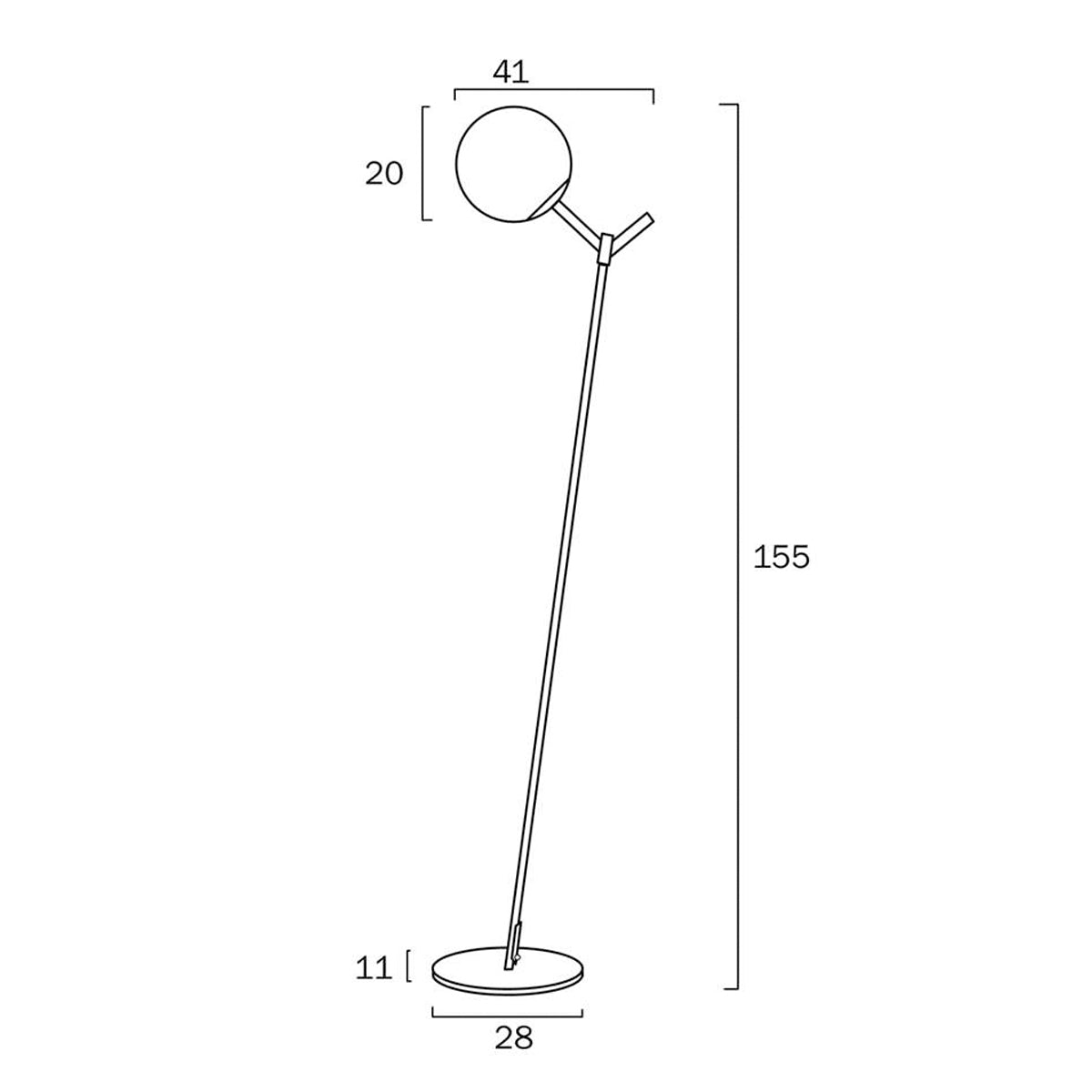 Ohh Opal Sphere Floor Lamp Scandi Design