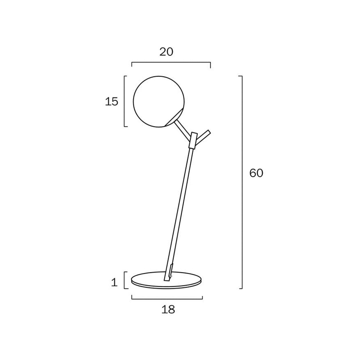 Ohh Opal Sphere Table Lamp Scandi Design