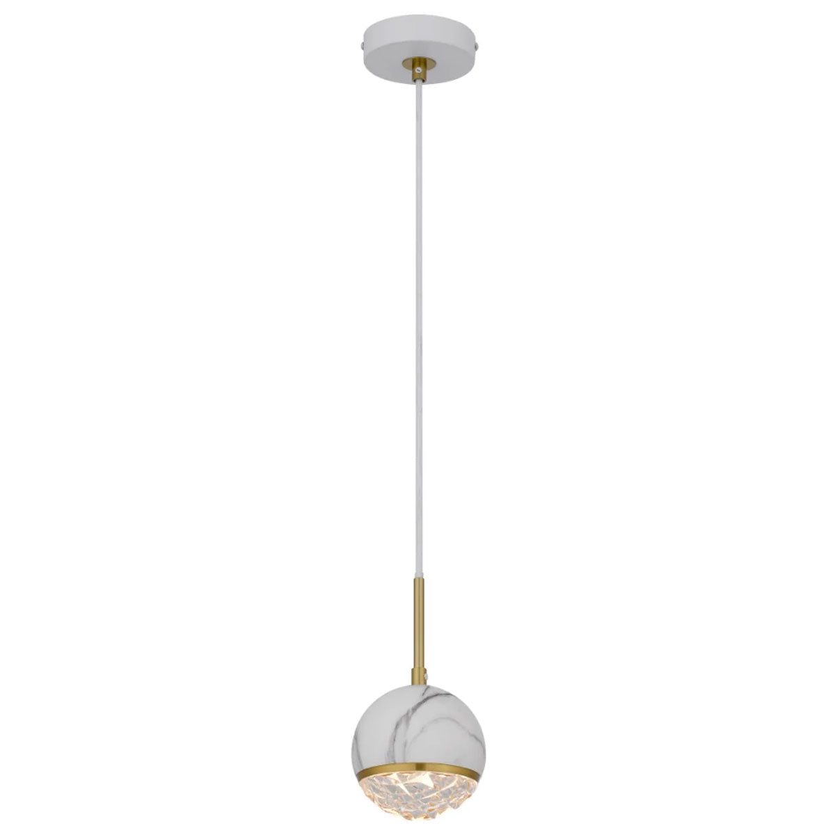 Oneta 1LT Pendant Light with Adjustable Marble Glass